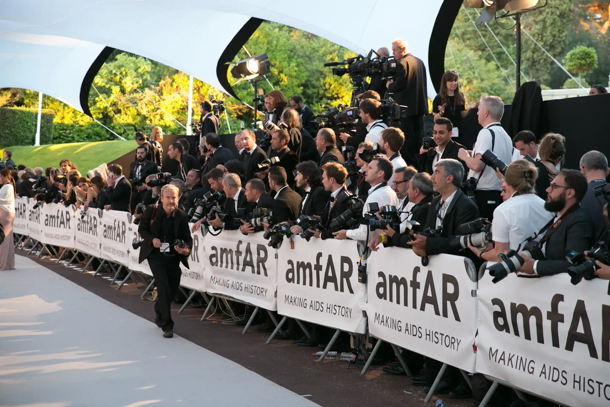 amfAR gala press line — Cannes