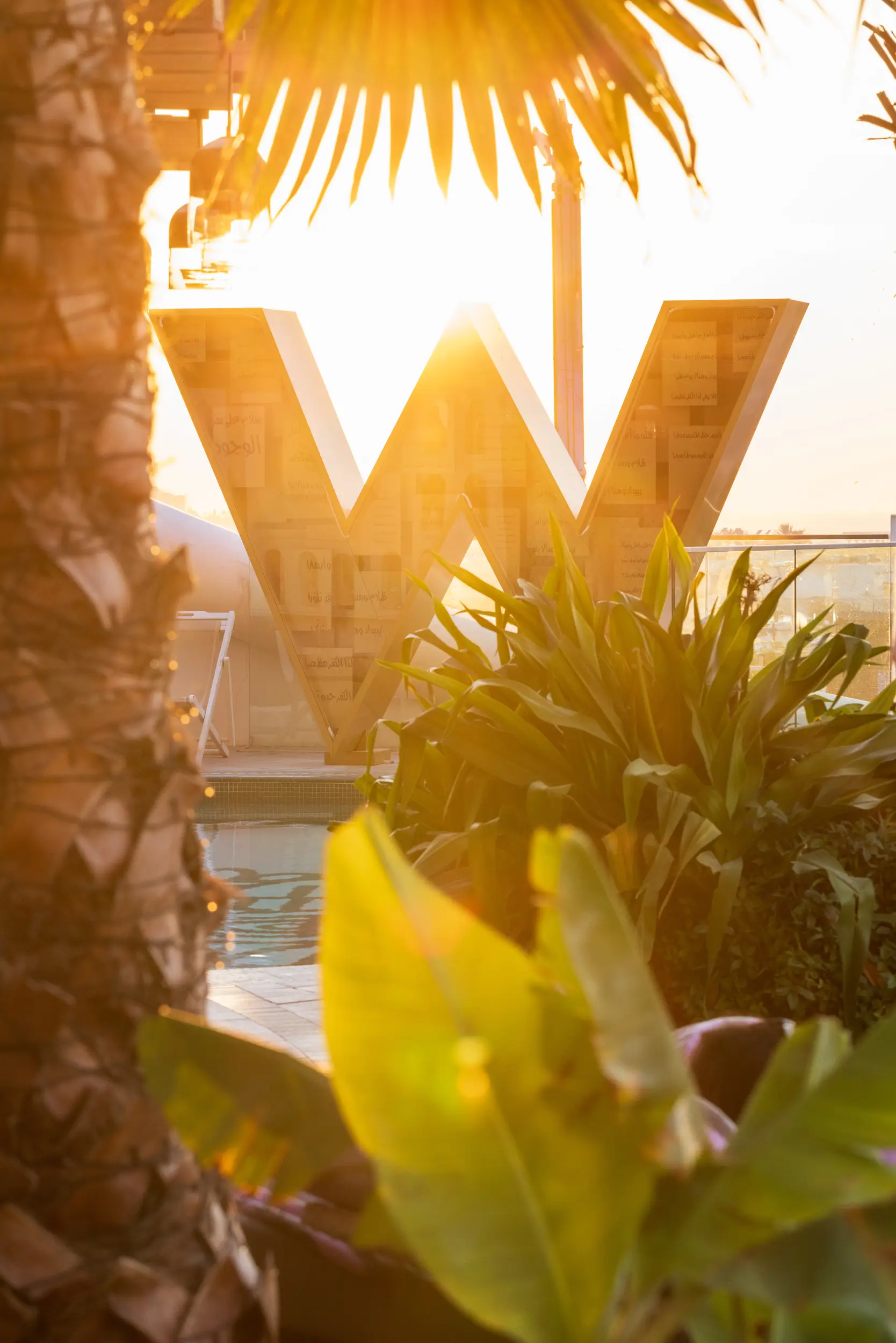 W Hotel golden hour — luxury venue and atmosphere
