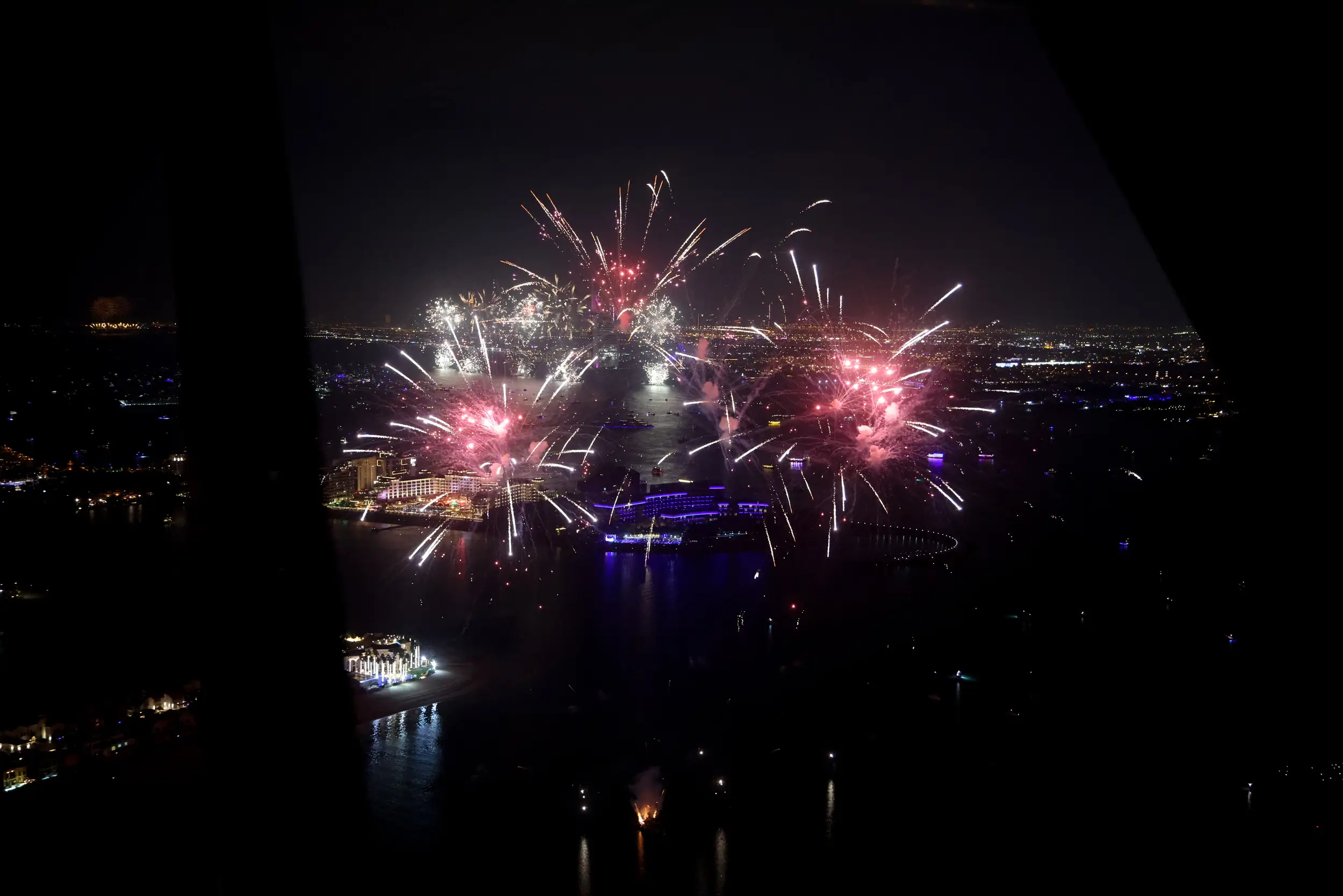 Aerial fireworks — special event coverage