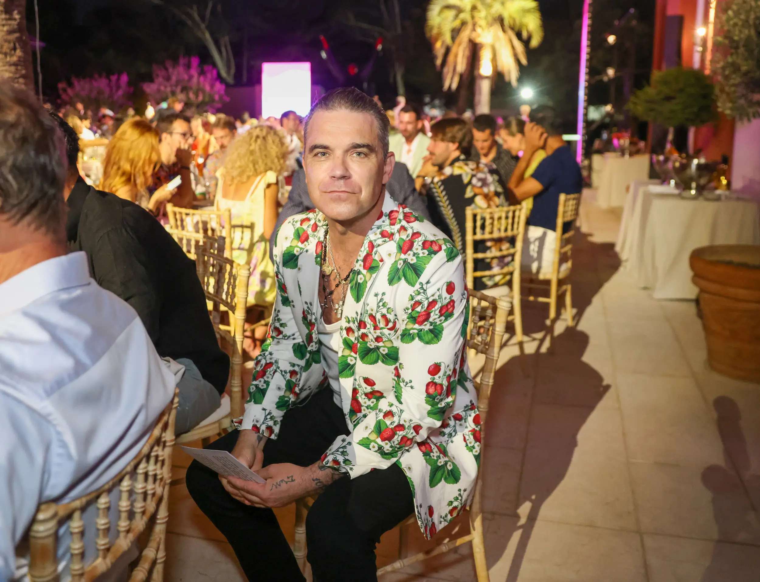 Celebrity event photography — Robbie Williams private performance, Saint-Tropez