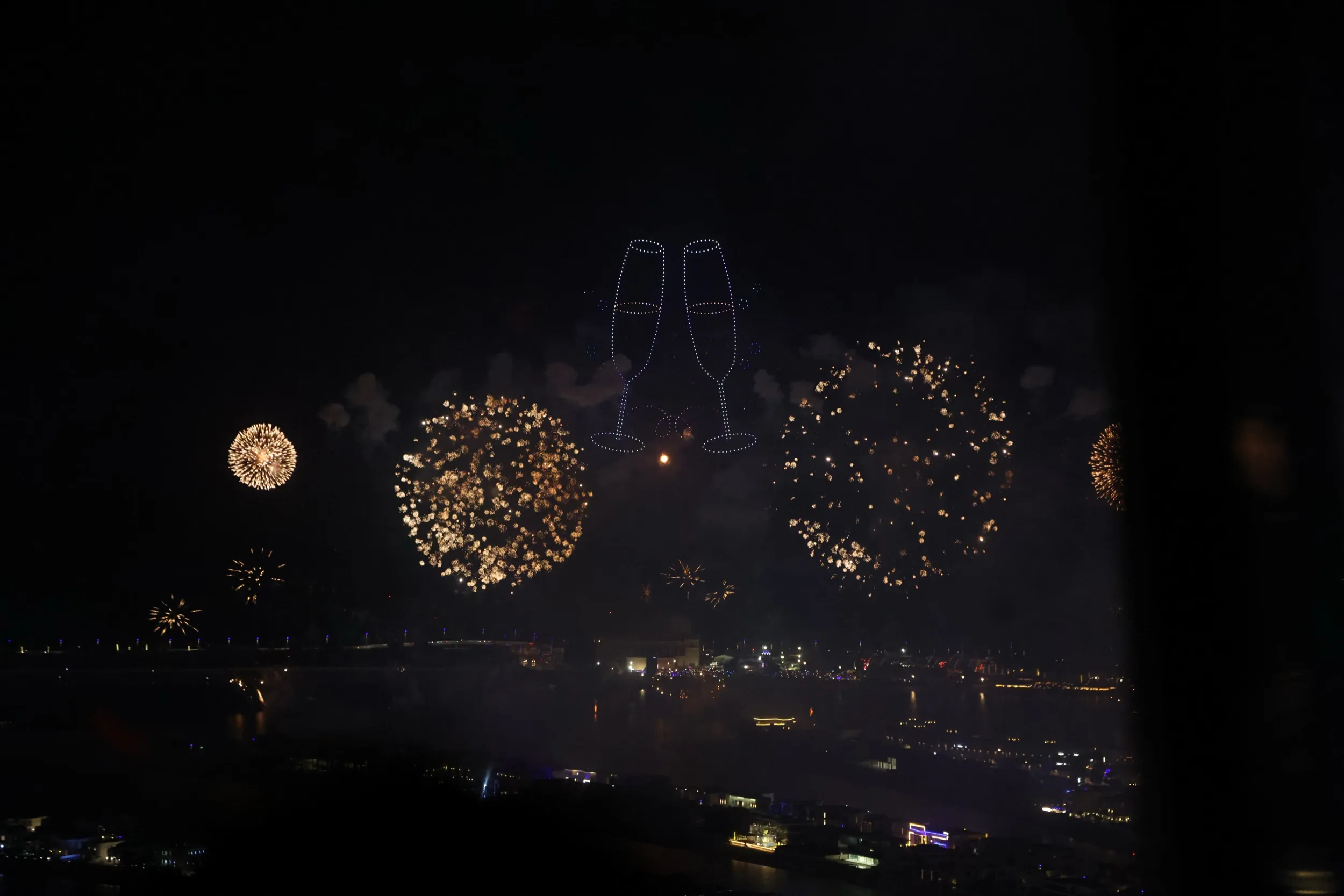 Private celebration — drone light show and fireworks