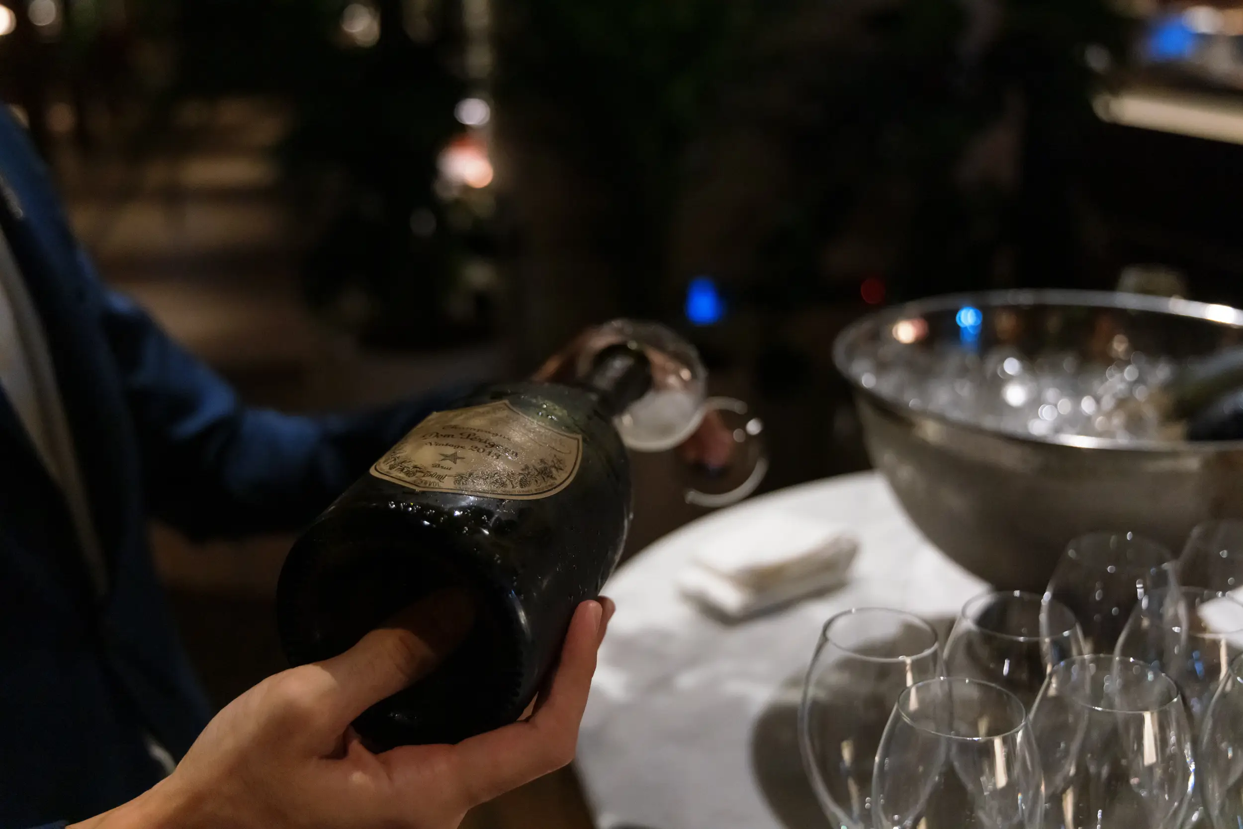 Dom Pérignon service — luxury private event